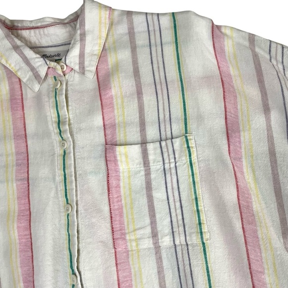 Madewell Multicolor Striped Button Down Shirt - Picture 7 of 13